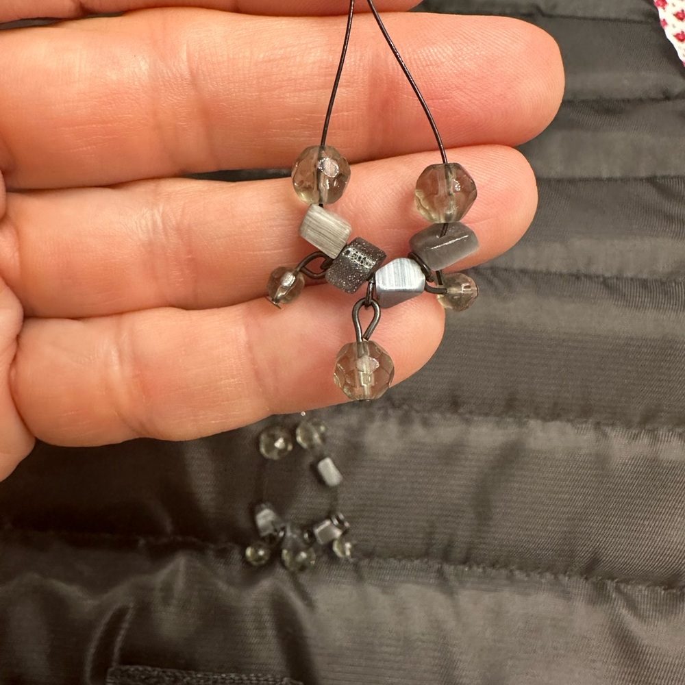 Simple Black Stone Earrings